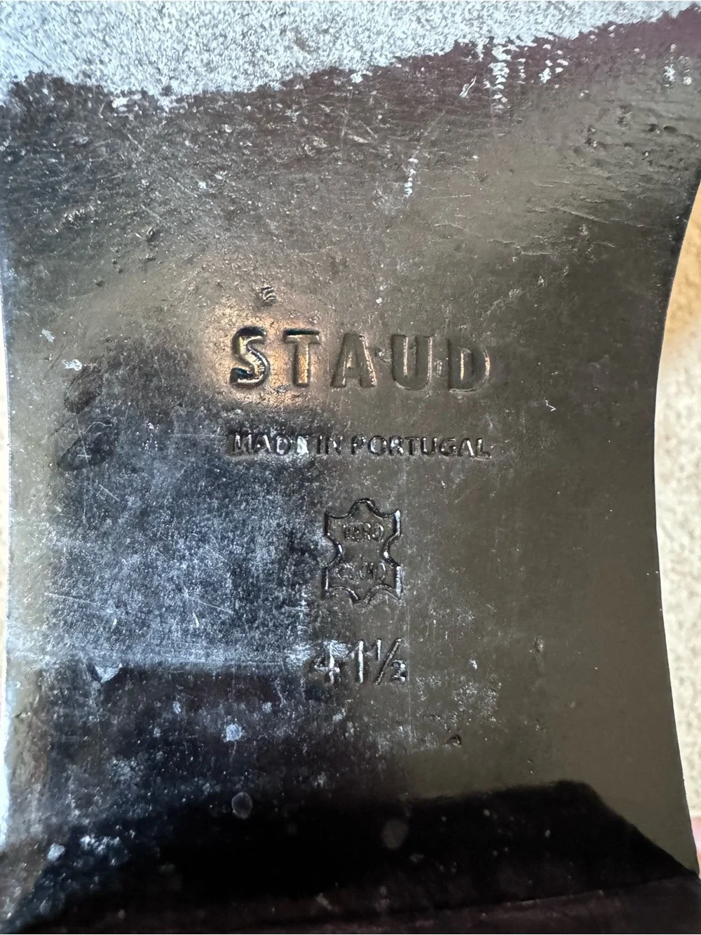 Staud Croc-embossed mules - EU 41.5